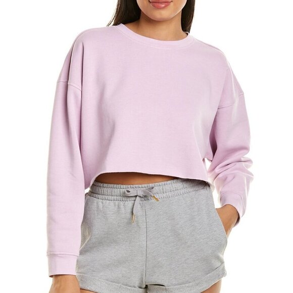 NWT WeWoreWhat Cropped Lilac Sweatshirt - Picture 1 of 10